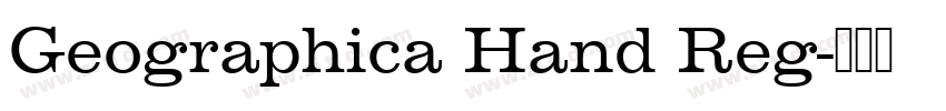 Geographica Hand Reg字体转换